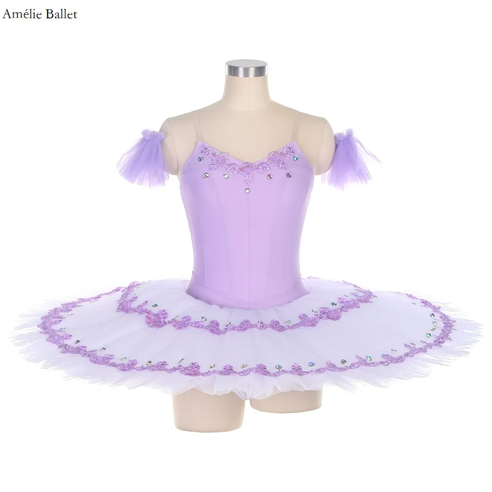 

BLL409 GDC Lilac Pre-Professional Classical Ballet Dance Tutu Solo Dance Pancake Tutus Ballerina Dresses Girls & Women Dancewear