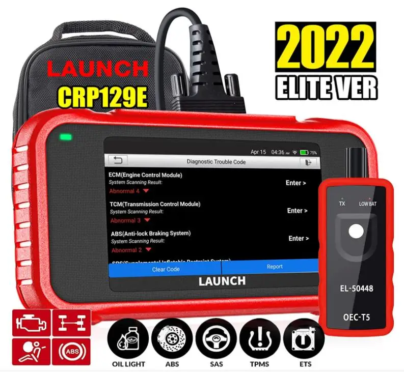 

LAUNCH X431 CRP129E OBD2 Diagnostic Scanner Code Reader EPB SAS Oil TPMS Reset