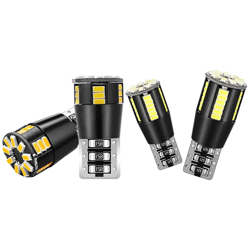 

2 Pcs 194 Led Light Bulb Door License Plate Lights & 2 Pcs T10 501 194 W5W 24SMD LED Car HID Error Free Wedge Light Bulb