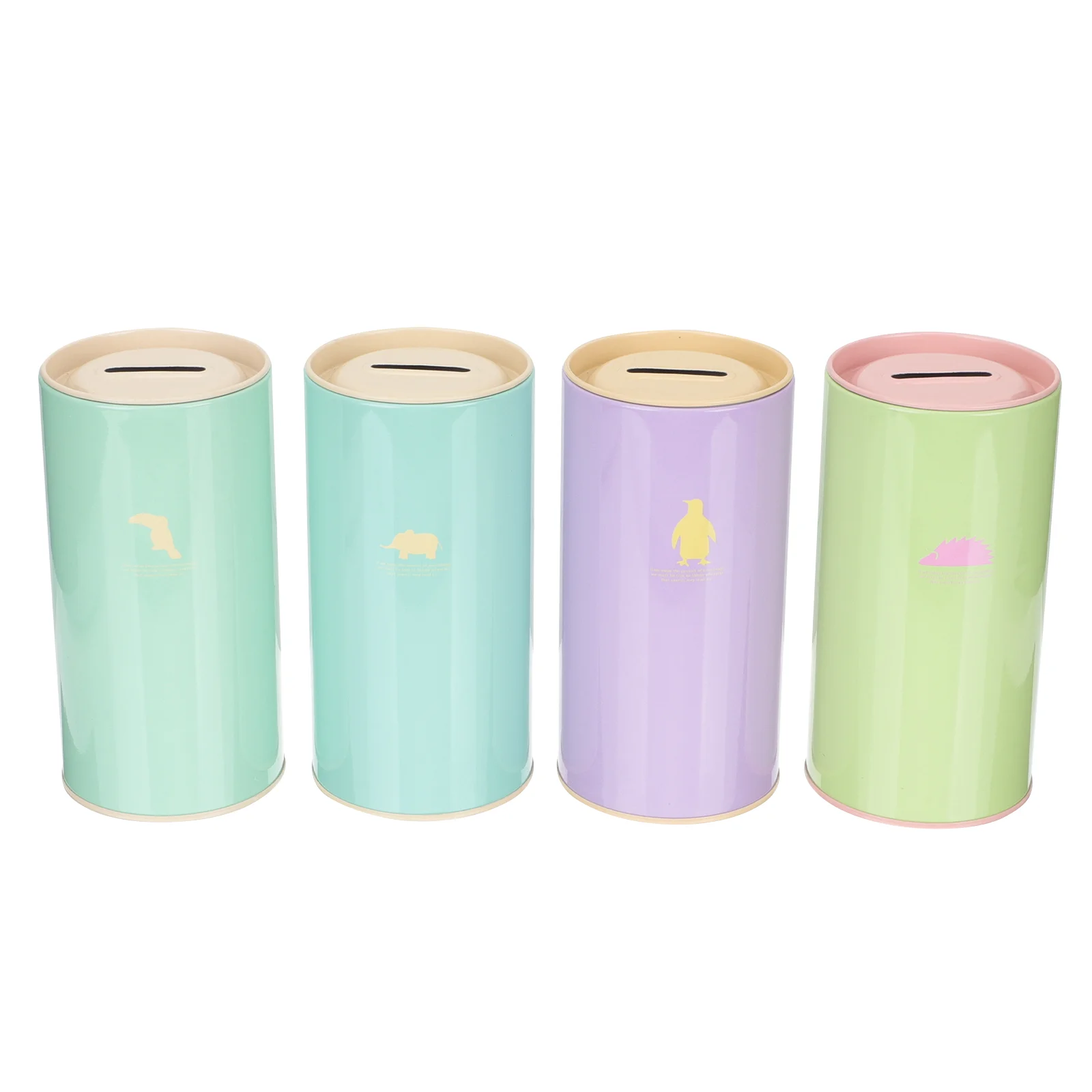 

Tinbank Money Box Kid Can Tinplate Saving Piggy Stationery Nesting Gift Container Candy Holder Keepsake Pen Brushes Banks