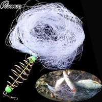 1pc spring shoal fishing net with night luminous bead ball solid ring fishing connector for freshwater fishing tackle supplies