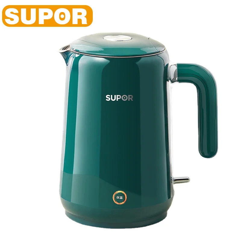 

SUPOR Insulation Electric Kettle 1.5L Stainless Steel Water Boiler Portable Household Kitchen Appliances Multi-purpose Teapot