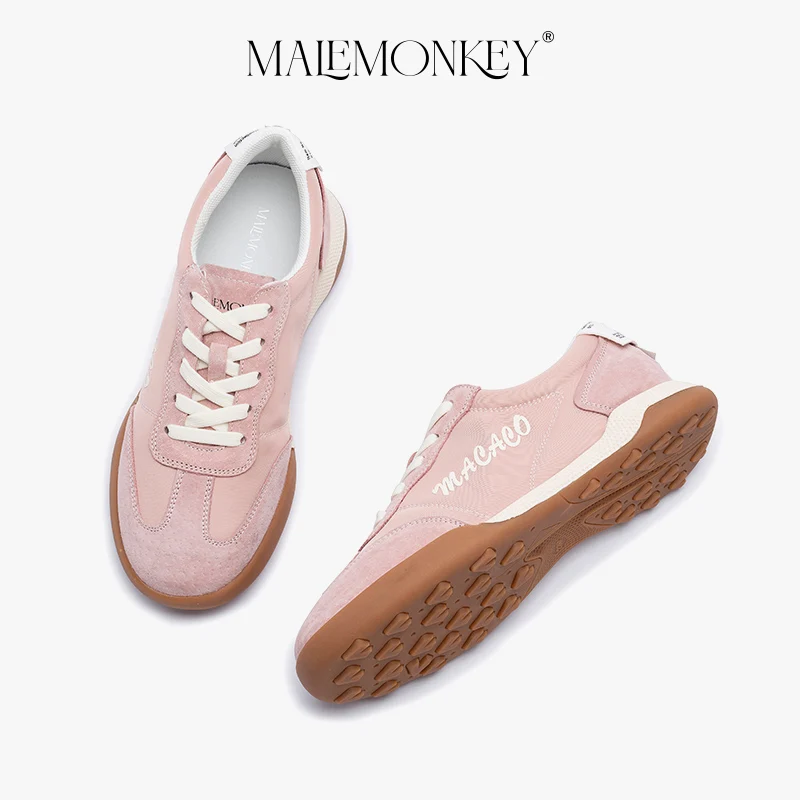 MALEMONEKY Casual Sport Shoes Women Trendy Sneakers 2023 Summer Non-slip Breathable Ladies New Trainers Thick Sole Handmade