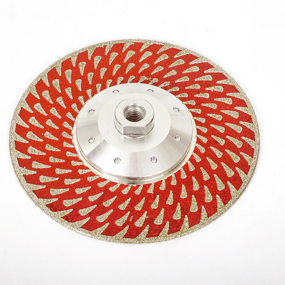 7-дюймовый 180 мм М14 фланцевый Гальванизированный алмазный пильный диск, оцинкованный Режущий лист, шлифовальный диск для мрамора, искусственного камня