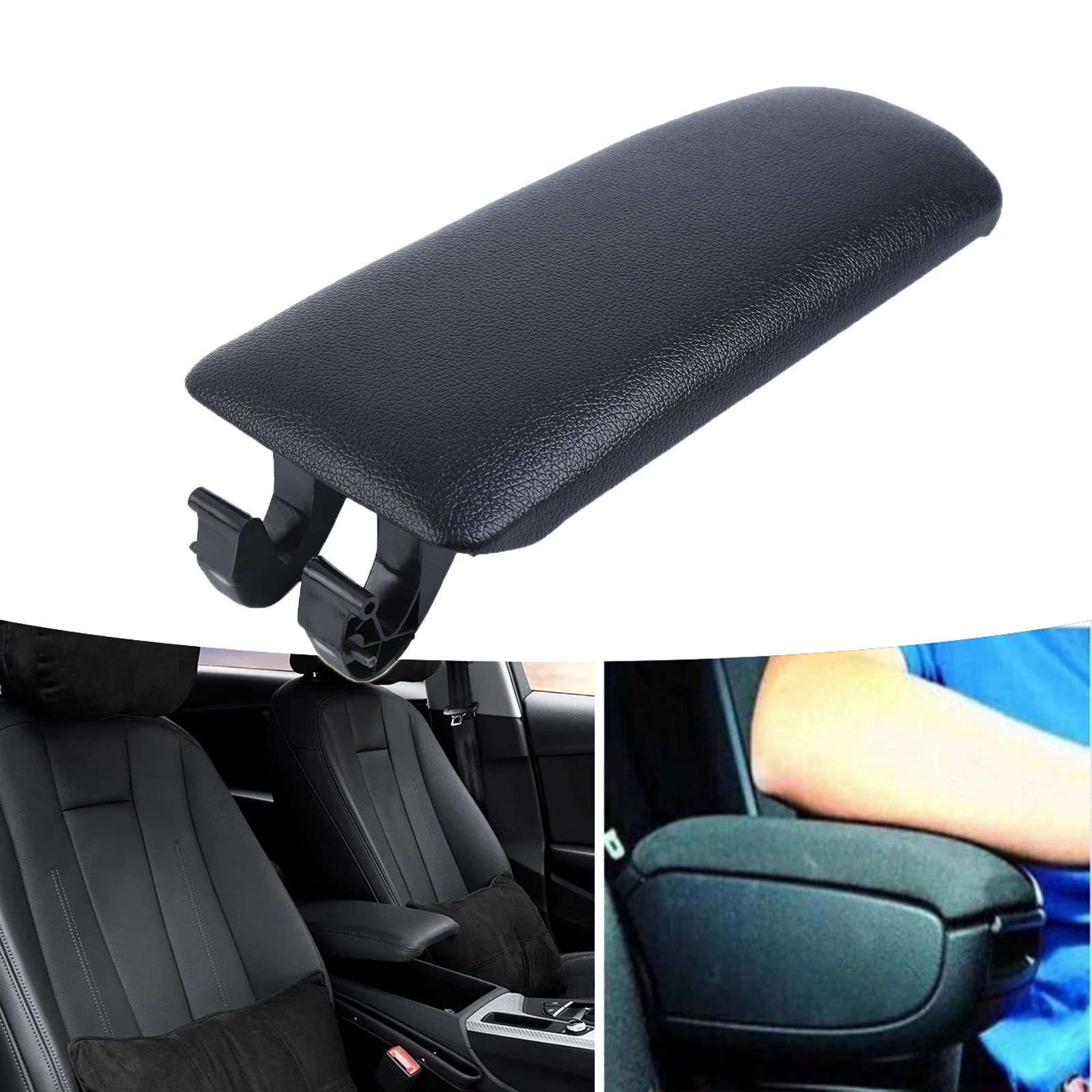 

Samger 1Pc Leather Car Armrest Latch Cover For Audi A4 B6 B7 2002-2007 Center Console Armrest Storage Box Lid Auto Accessories