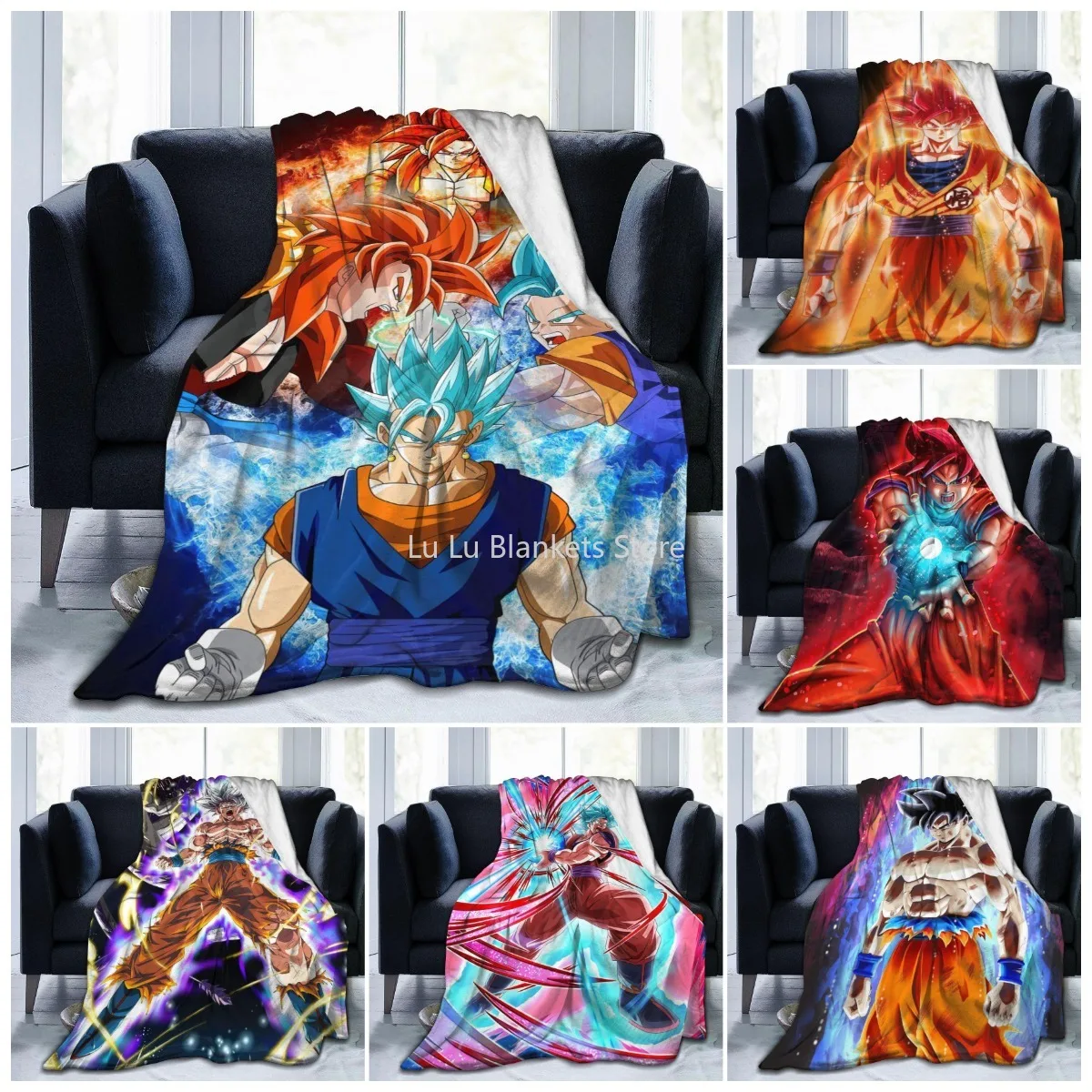 

Anime Ball Throw Blanket Fuzzy Warm Throws for Winter Bedding 3D Printing Soft Micro Fleece Blanket