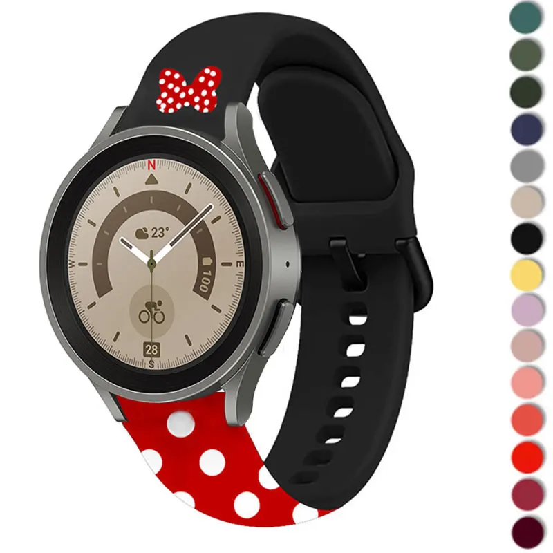 Printing Silicone For Samsung Galaxy Watch 5 Strap 44mm 40mm Watch 4 3 active 2 Smartwatch Sport Bracelet amazfit Bip band GTR 3