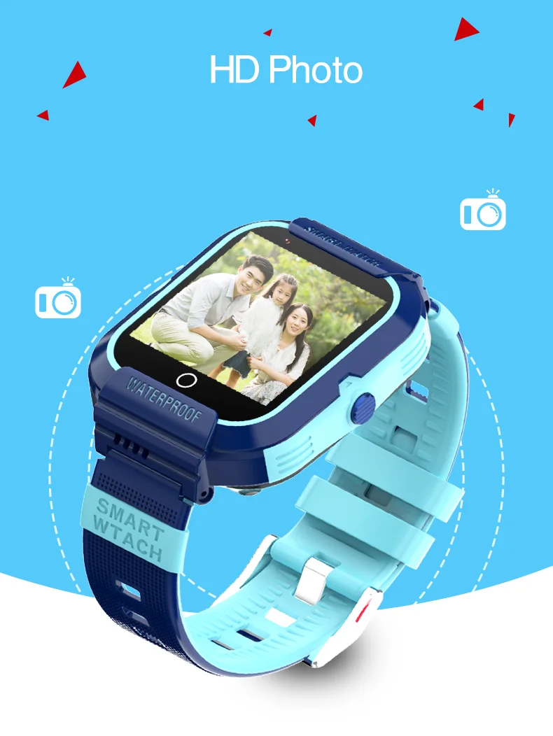 children smart watch phone 4g waterproof ip67 video call lbs wifi location gps tracker alarm clock camera kids smartwatch df69 free global shipping