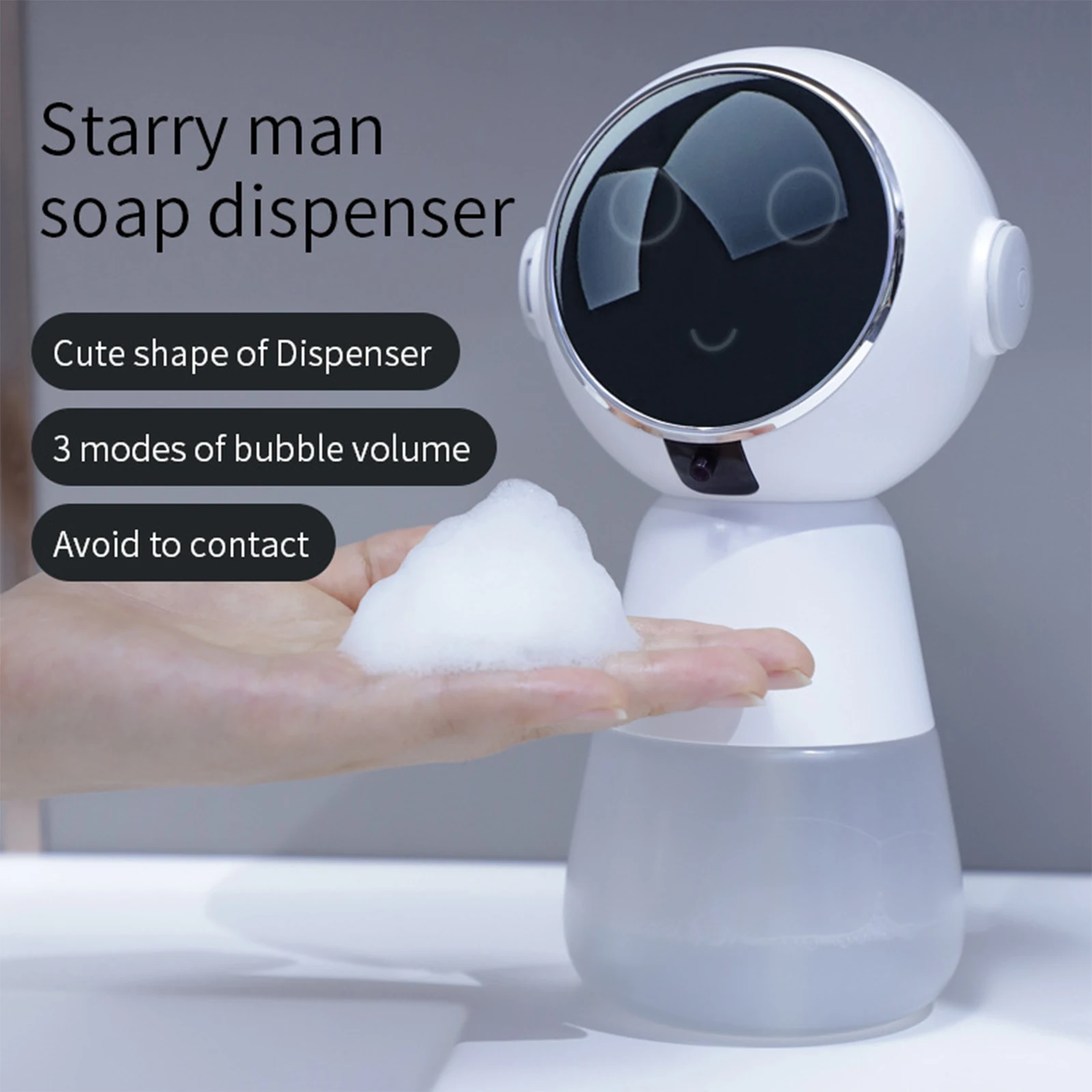

Soap Dispenser Hand Washing Smart Foam Machine Touchless Sensor Automatic Household Low Noise USB Charging ABS Star Man