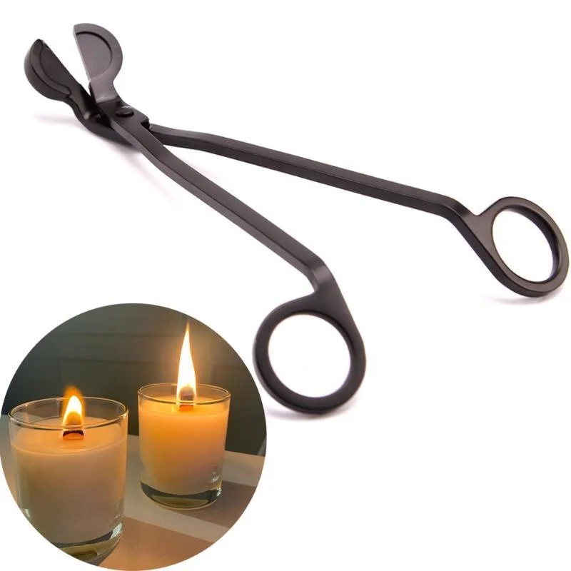 

1PC Candle Wick Trimmer Hook Stainless Steel Candle Scissors Trim Wick Cutter Snuffer Round Head Candle Core Shears Tools