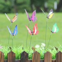 10pcs butterflies garden yard planter colorful outdoor decor flower pots decor