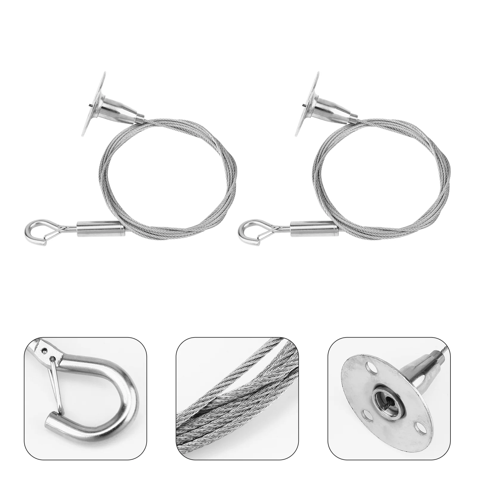 

2Pcs Stainless Wire Professional Art Gallery Display Hanging Wire Accessories 2m