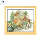 Набор для отдыха для девочек и щенков Joy Sunday, Набор для вышивки крестиком 14CT 11CT, белый тканевый Набор для вышивки, домашний декор