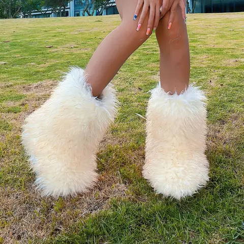 Boots winter with fur outside - купить недорого