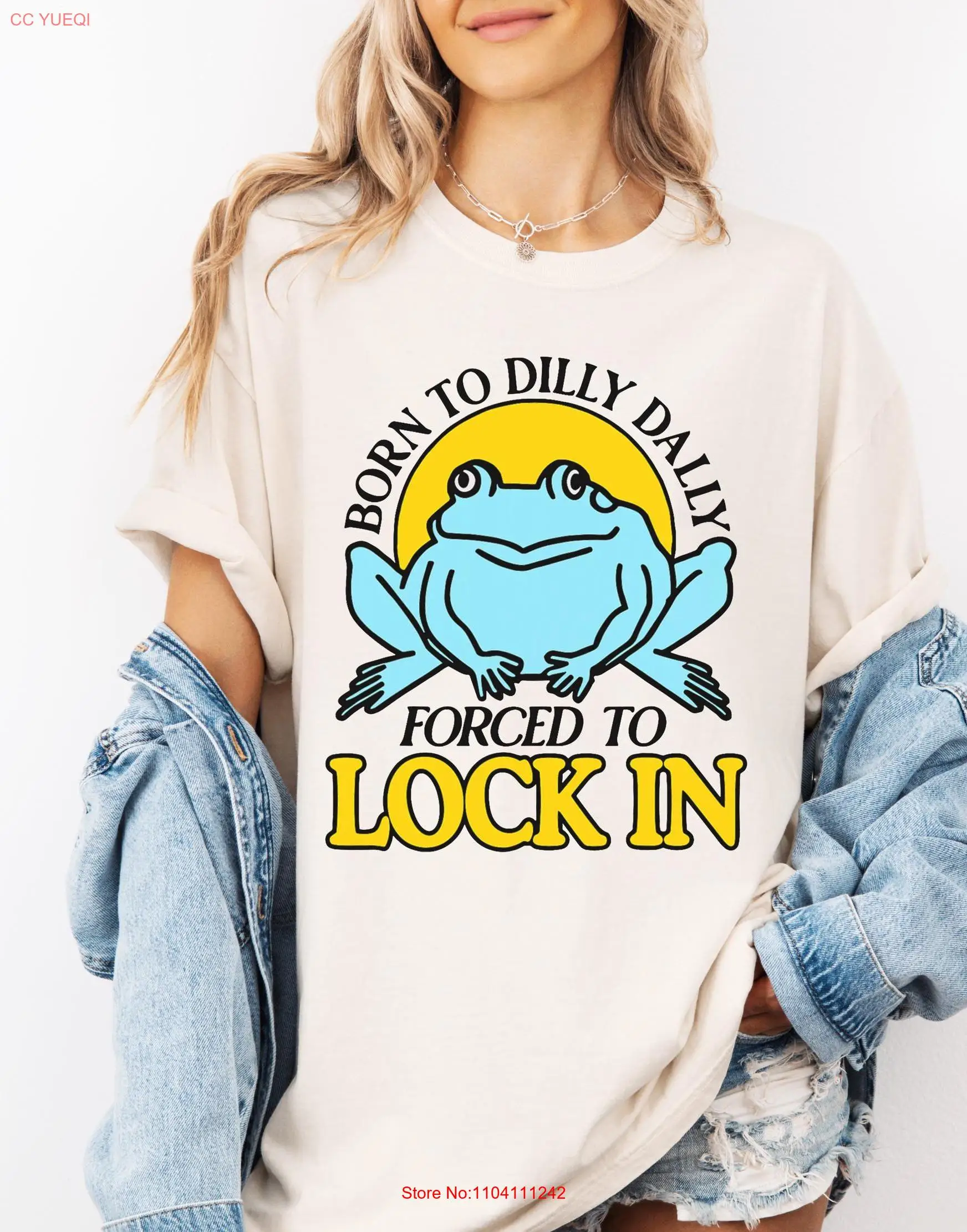 Футболка Born To Dilly Dally Forced Lock In Frog из хлопка