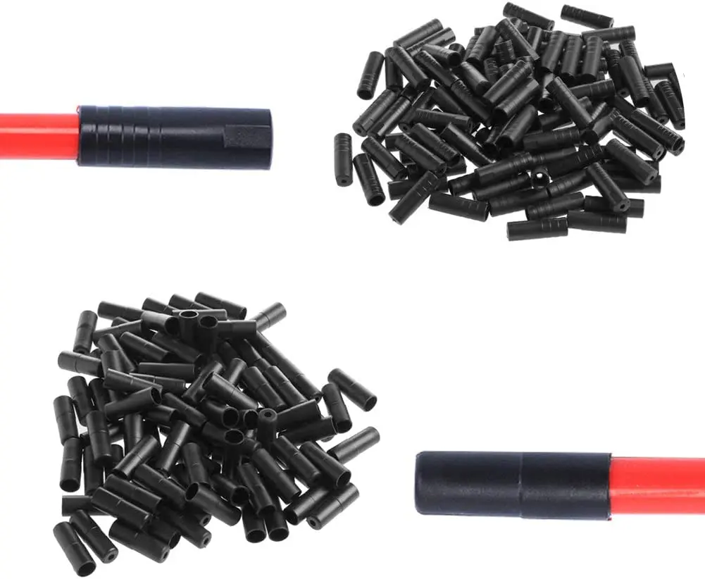 20/50/100pcs Bike Cable Wire Tip Cap Housing 4mm Shift 5mm Brake Cable End Caps Bicycle Brake Derailleur Cable End Crimps