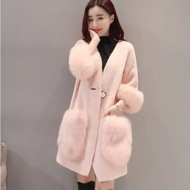 Winter new coat Women's lamb wool loose coat Wool sheep shearing coat