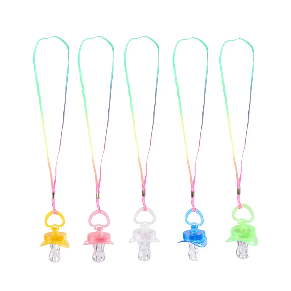 

Led Whistle Party Whistles Light Favors Necklace Pacifier Maker Kids Blower Lanyard Blowouts Necklaces Noise Fun Up Pacifiers