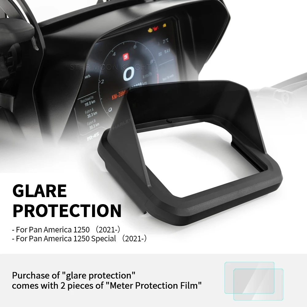 Per Pan America 1250 Special Ra1250 Tft 6,8 In Cockpit Glare Shield Instrument Hat Visiera Parasole Glare Protection Meter Pellicola Dello Schermo