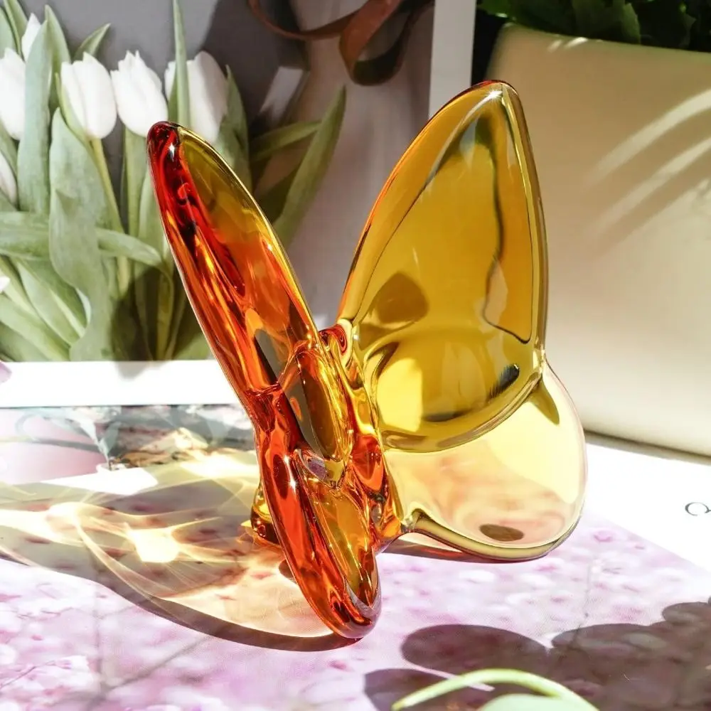 Многоцветные хрустальные фигурки бабочек светоотражающие прозрачные