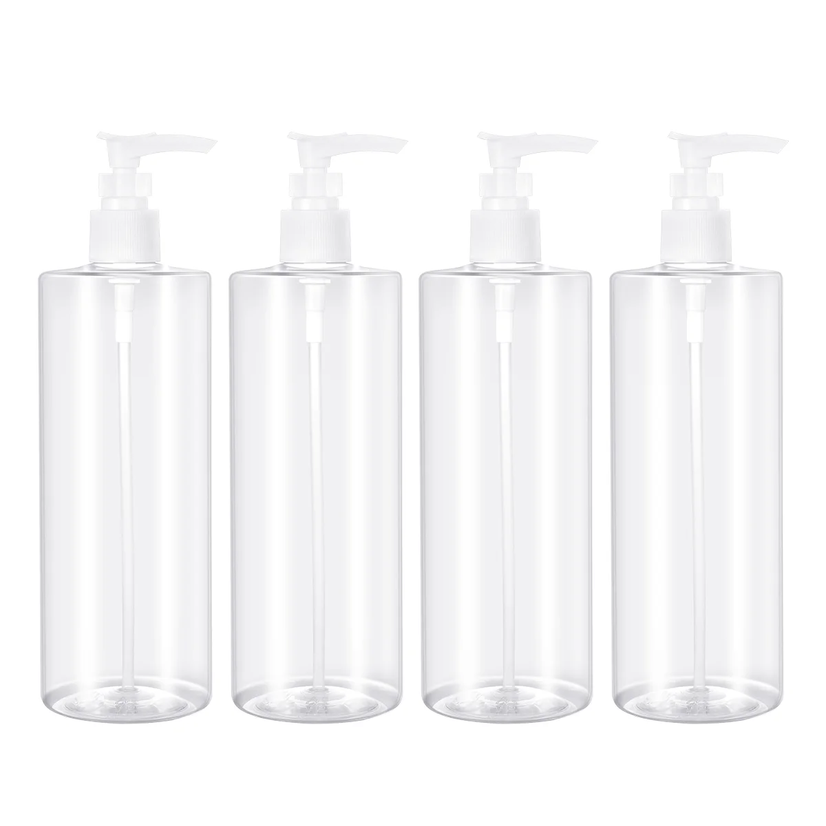 

4pcs Lotion Bottles Refillable 500ml Plastic Soap Containers for Camping Home