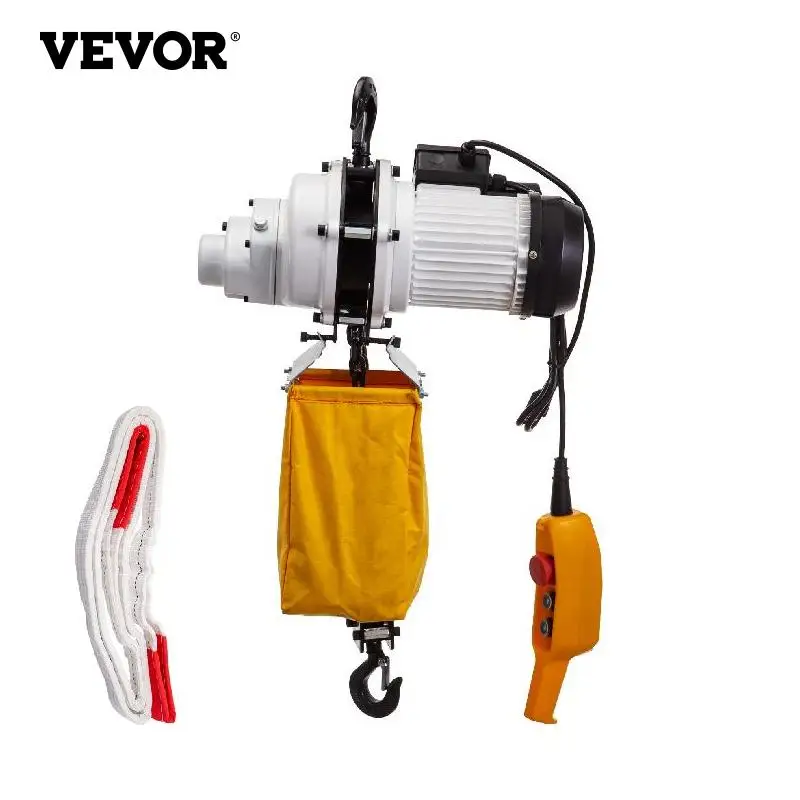 

VEVOR 1 Ton Electric Chain Hoist Portable Single Phase Crane Hoist 2200 Lbs Load Capcity 10 Ft /3 M Lift with Wired Remote Contr