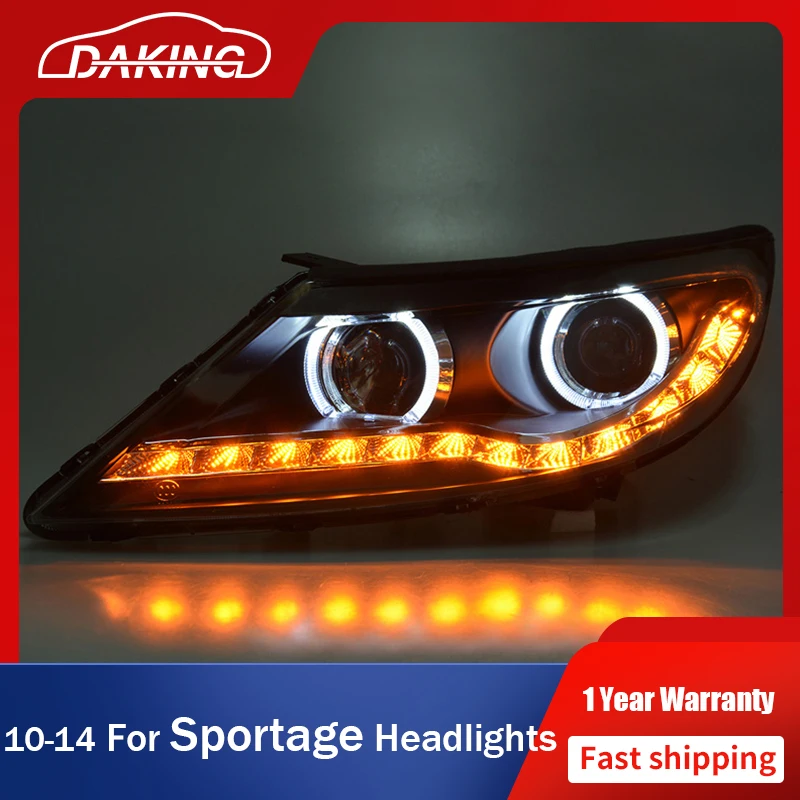 

For Kia Sportage 2010-2014 headlights LED DRL Animation Dynamic Turn Signal Head Lamp Bi-xenon Lens Auto Front Lights Assembly