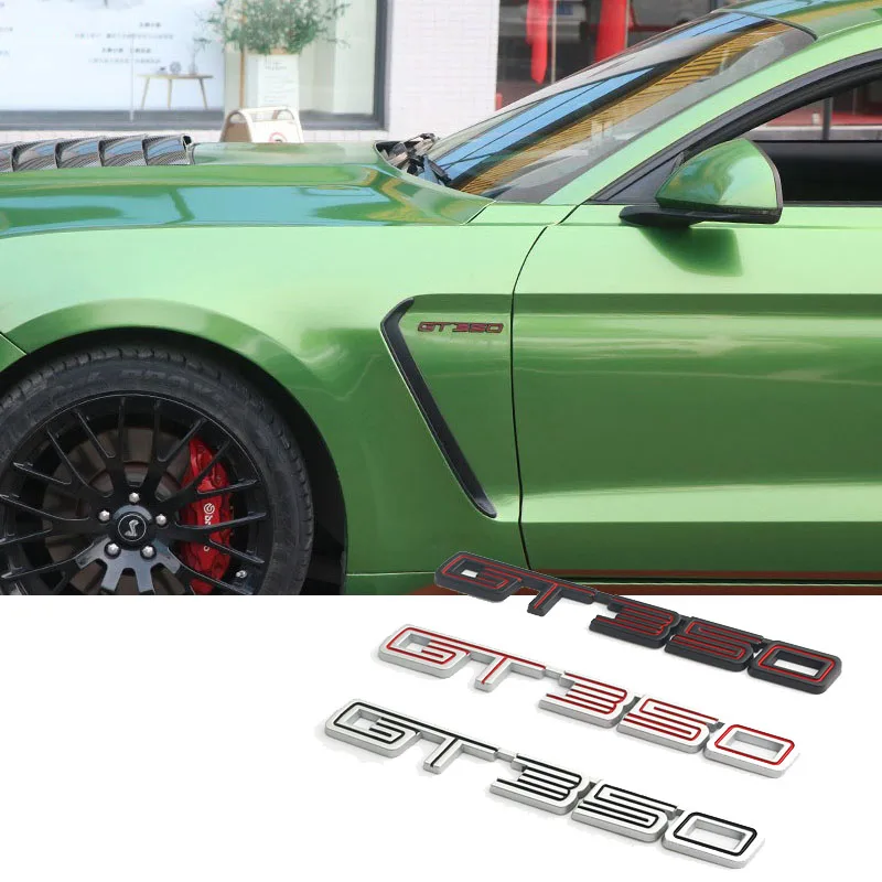 

For Ford Mustang GT350 Metal GT350 Emblem Trunk Fender Decoration Stickers Car Body Stickers Exterior Modified Accessories
