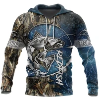 new brand fashion mens 3d hoodie t shirt suit animal ocean fishing series harajuku sweater neutral casual zipper shirt yu21