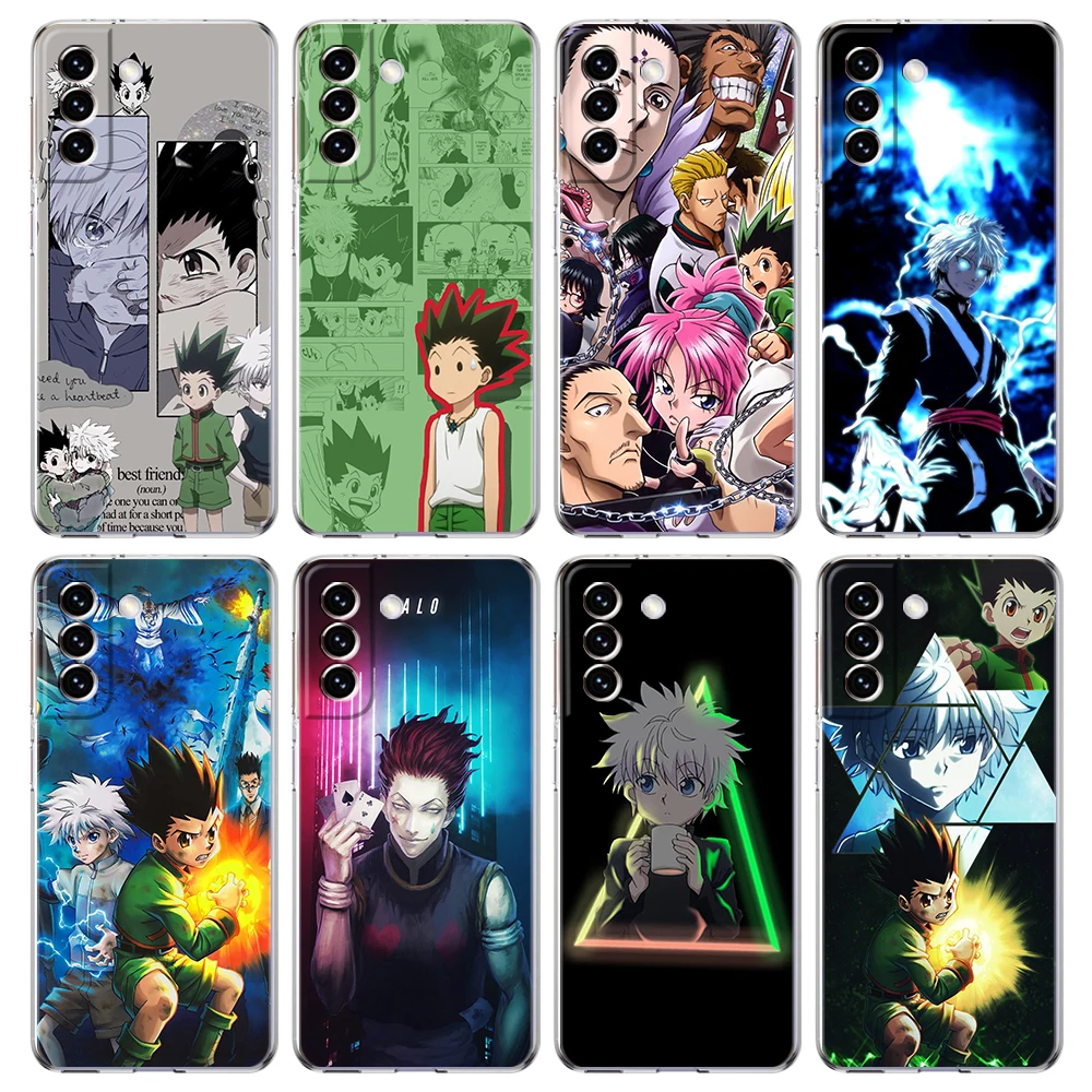 Чехол Hunter X HXH прозрачный из ТПУ для Samsung Galaxy S22 S20 FE Note 20 10 S21 Ultra S10 S10E M21 M31 M32 Lite Plus -