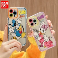 bandai brand donald and daisy angel eyes couple clear tpu phone case for iphone xr xsmax 8plus 11 12 13 13 pro max case