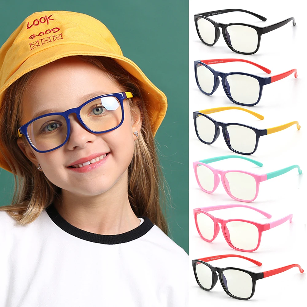 

Детские очки с защитой от синего света, очки с защитой от излучения, детские очки с силиконовой оправой для мальчиков и девочек, очки для ком...