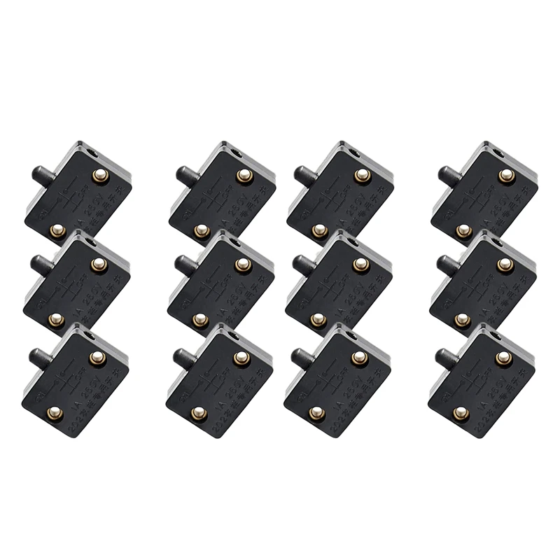 

JFBL Hot 12Pcs Door LED Switch For Closet Light,Normally Closed Cabinet Electrical Lamp Switches,For Closet Pantry Cabinet Black
