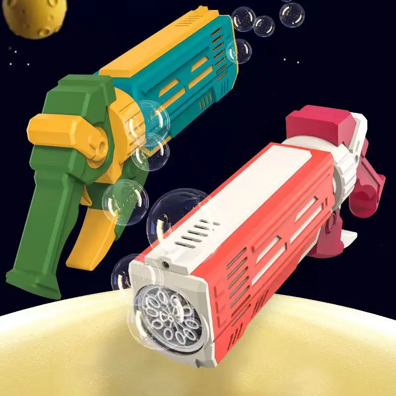 

2023 new full-automatic bubble machine children's hand-held automatic bubble gun space bubble 10-hole bubble blowing Gift