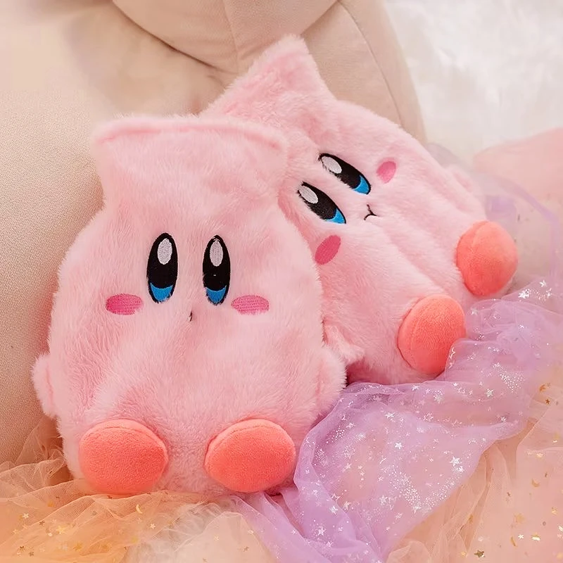 

1Pc Kawaii Pink Star Kirby Hand Warmer Anime Cartoon Plush Reusable Hot Water Bottle Bag Portable Home Winter Warm Supplies Gift