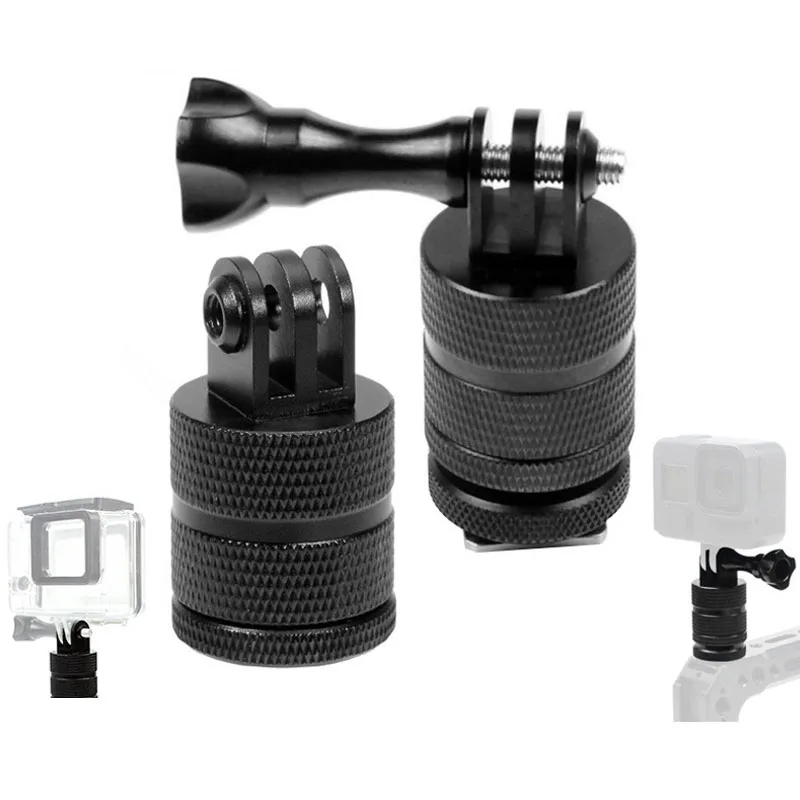 

360 Degree Aluminum Alloy Tripod Mount Adapter for GoPro Hero 11 10 9 8 7 6 5 4 +3 DJI xiaoYi SJcam AKASO Action Cameras