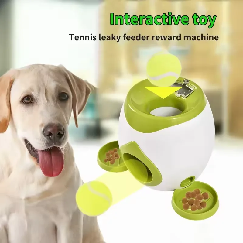 LMZOE-Automatic Dog Tennis 2 Balls Launcher Toy Кормушка для собак Машина вознаграждения за обучение в