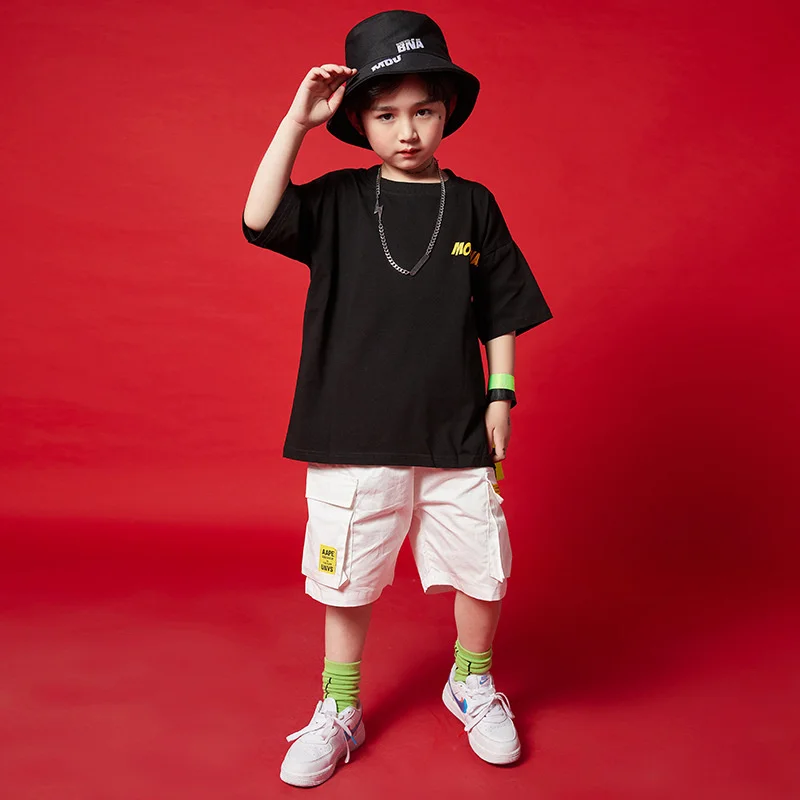 

Hip hop dance suit for boys hip hop children jazz dance dress for girls 61 performance dress for girls handsome Dance Dress