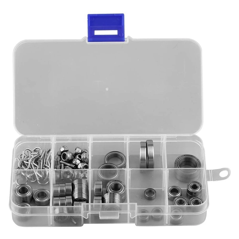 

RC Bearing Screws Set, 79Pcs Metal RC Car Bearing Repair Tool Box for TRX4 1/10 Crawler Car Replacement Part
