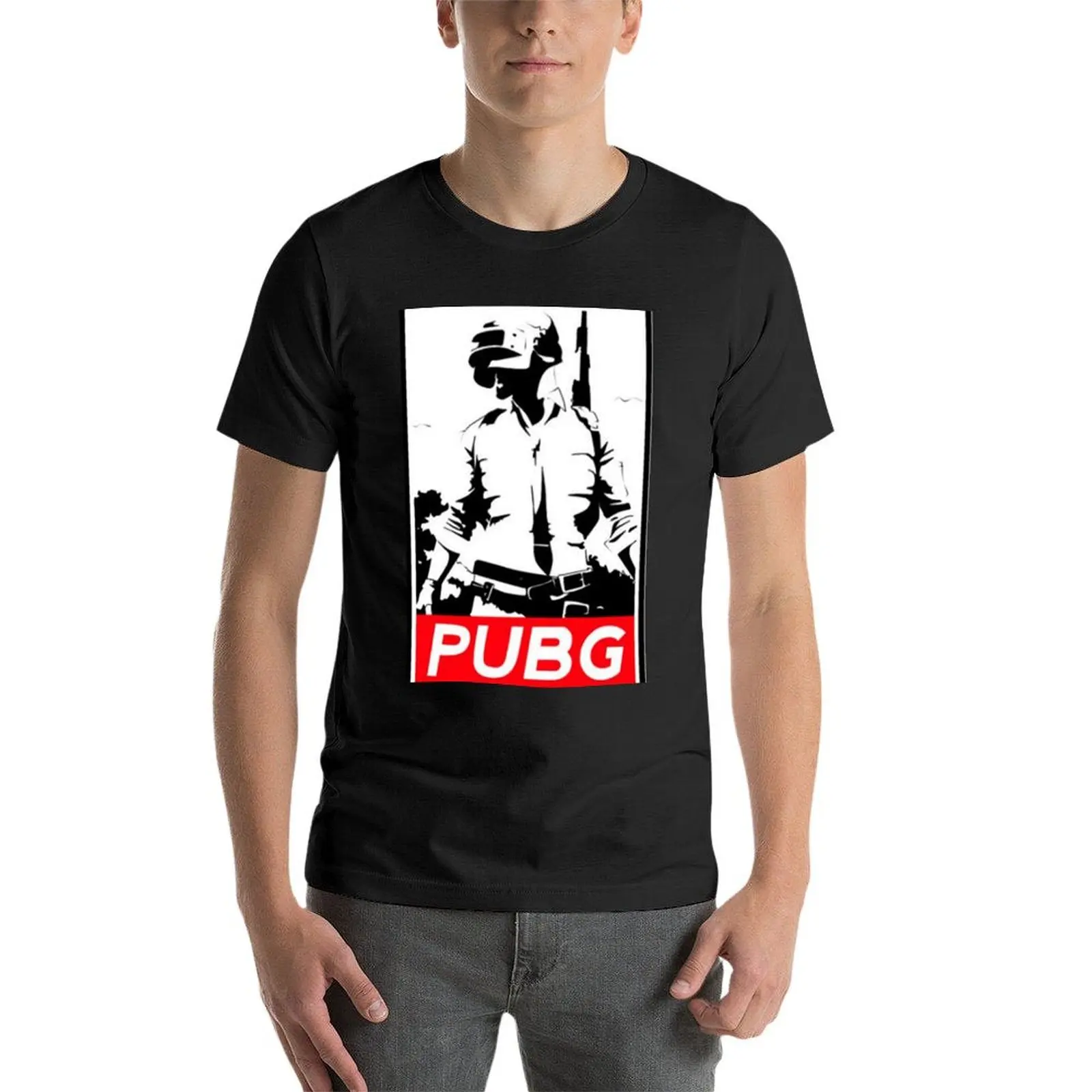 Футболка PUBG с принтом животных для мальчиков смешные футболки аниме мужчин