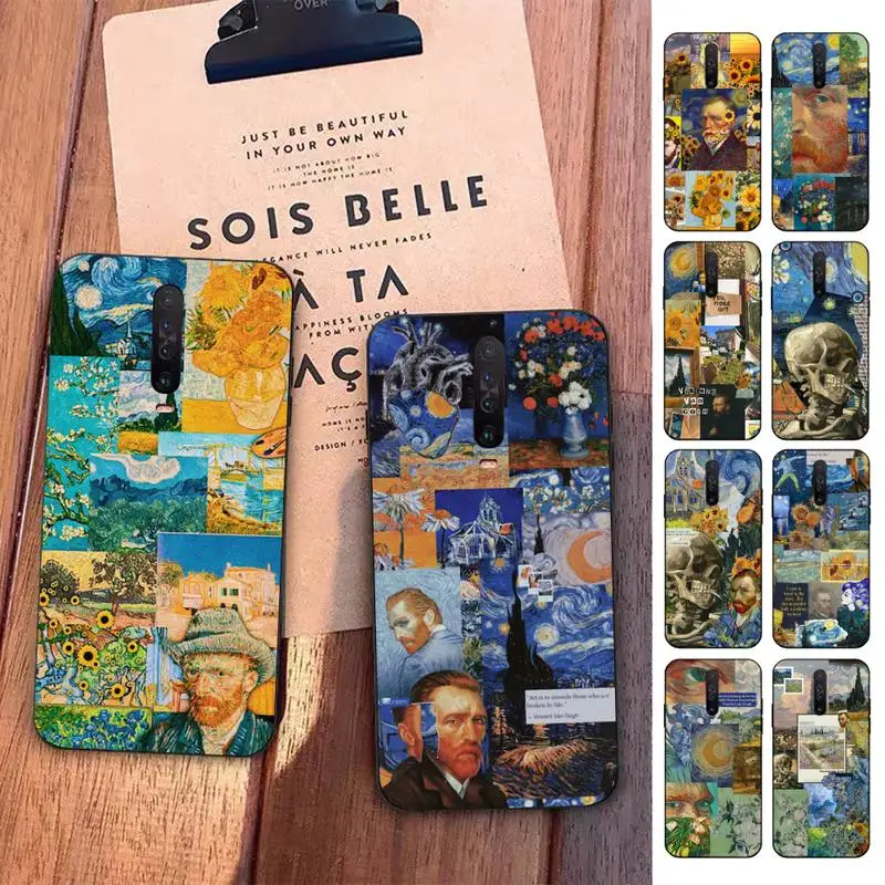 

Vintage Van Gogh Puzzle Illustration Phone Case for Redmi 5 6 7 8 9 A 5plus K20 4X S2 GO 6 K30 pro