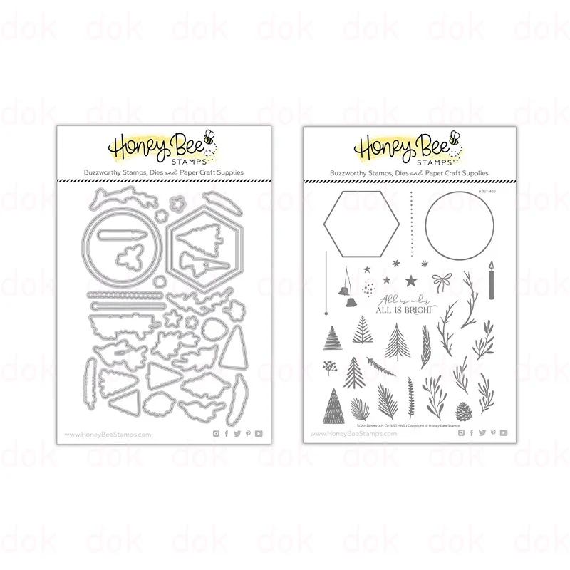 

2022 New Arrival Clear Stamps or Metal Cutting Dies Sets for DIY Craft Making Greeting Card Scrapbooking Scandinavian Christmas