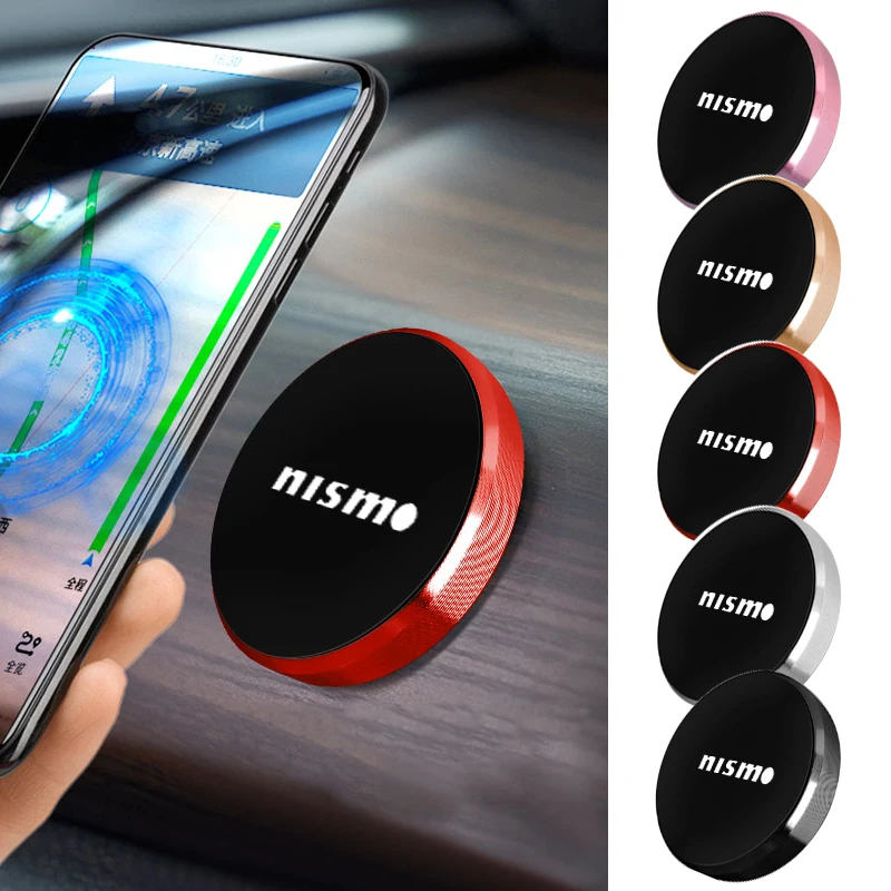 

1pcs Car Magnetic Phone Holder GPS Navigation Holder For Nismo Logo Emblem R34 GTR Nissan Tiida Sylphy Teana X-trail 1 2 Qashqa