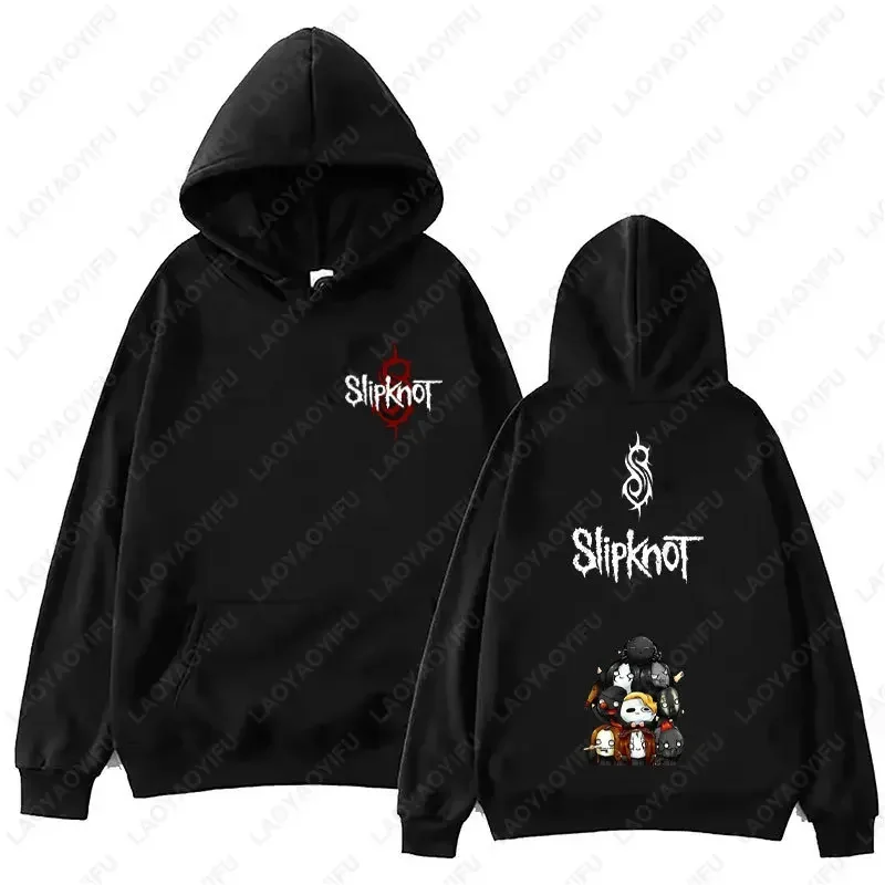 Фото Новый ретро повседневный стиль S-Slipknot рок-группа для женщин и мужчин толстовки с капюшоном повседневная одежда с капюшоном теплая уличная одежда пуловеры топ №2