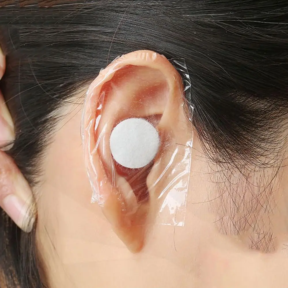 

60pcs Upgraded Plastic Earmuffs Waterproof Shampoo Patch Ear Protector Ear Stickers Waterproof Earmuffs Shower Cap Tool