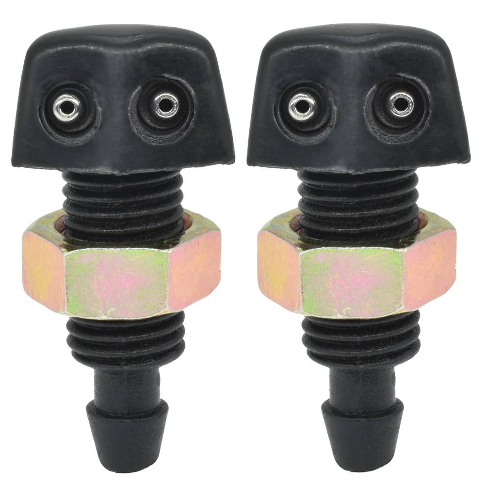 

​2 Pcs DIY Kit Universal Car Front Window Windshield Wiper Washer Nozzles Jet Windscreen Sprayer Kits Water Washer Outlet
