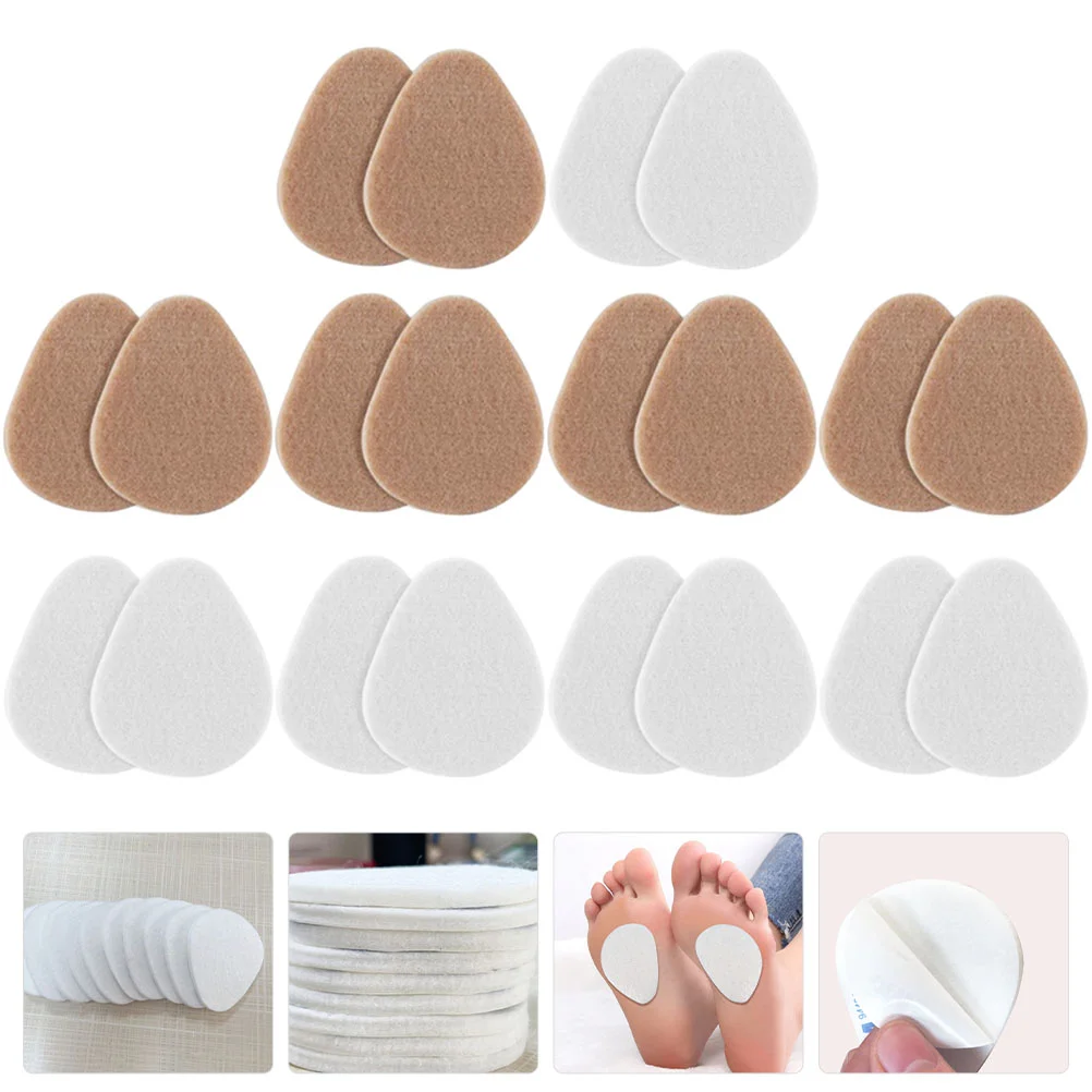 

10 Pairs Forefoot Pad Shoes Inserts Women Foot Cushion Pads Insole Metatarsal Pads Felt Insert Pads Girl