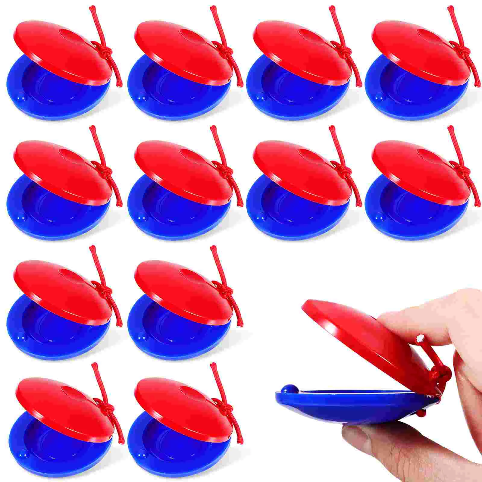 

12 Pcs Small Portable Simple Musical Castanet Instruments Musical Castanets