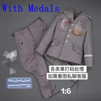 did 3r gm646 16th wwii series german general battle uniform coat shirt pants model with medal for 12inch body accessories
