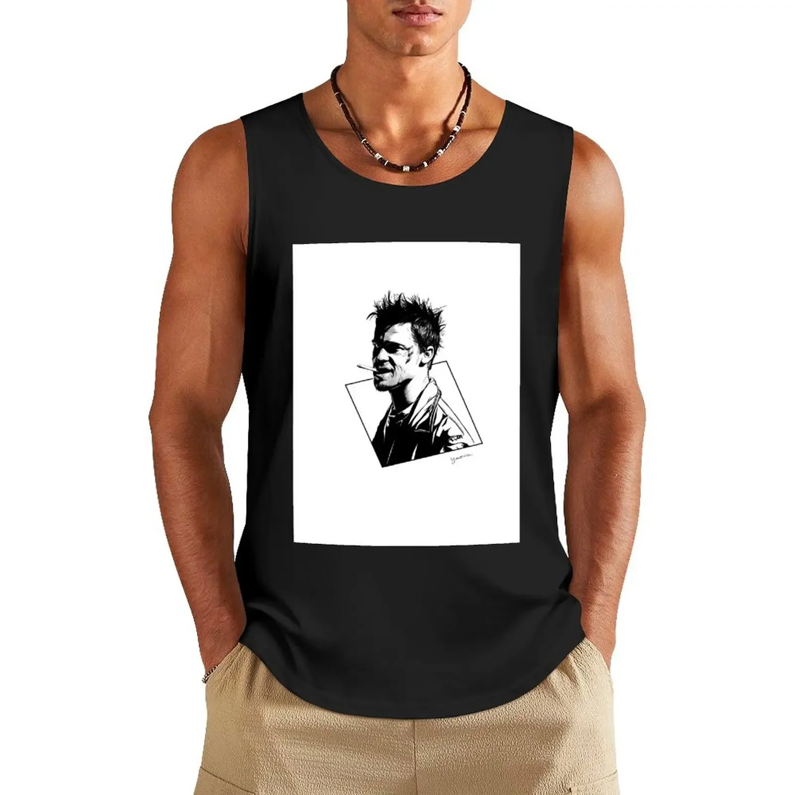 Tyler Fight Club Tank Top Мужская футболка одежда брендов бодибилдинга